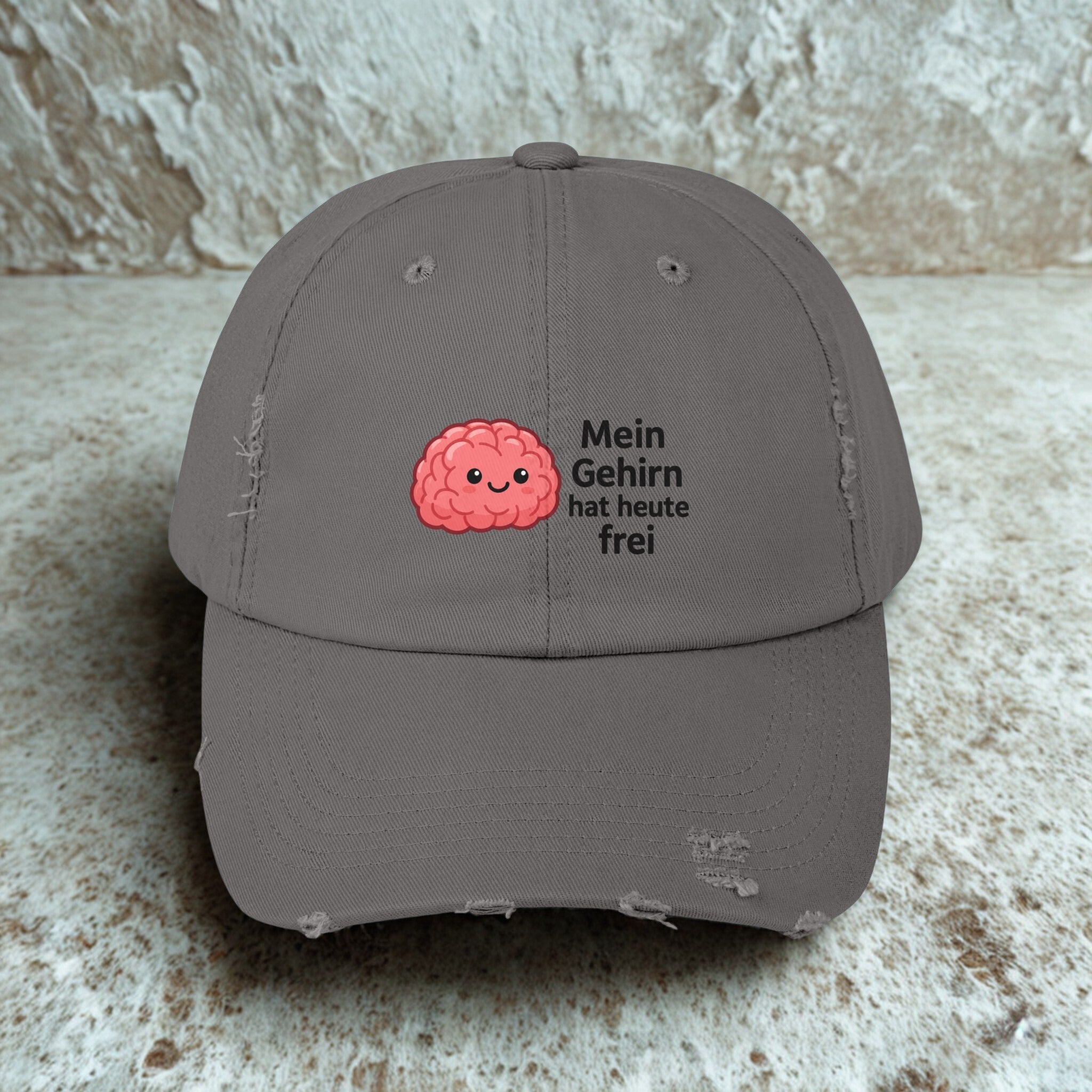 Cap „Mein Gehirn hat heute frei“ – Kawaii Gehirn Stickerei, Lustige Aesthetic Mütze