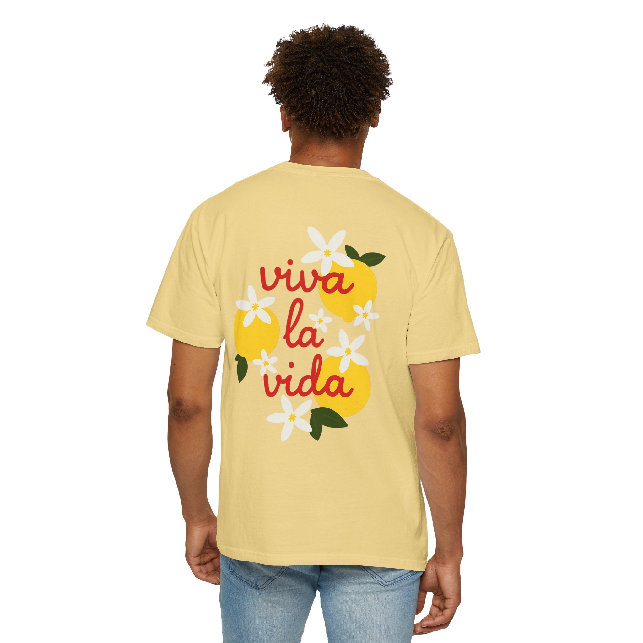 Viva La Vida Unisex T-Shirt – Sommer Vibes & Positive Energy | Bequemes Garment-Dyed Tee für Alltag & Freunde