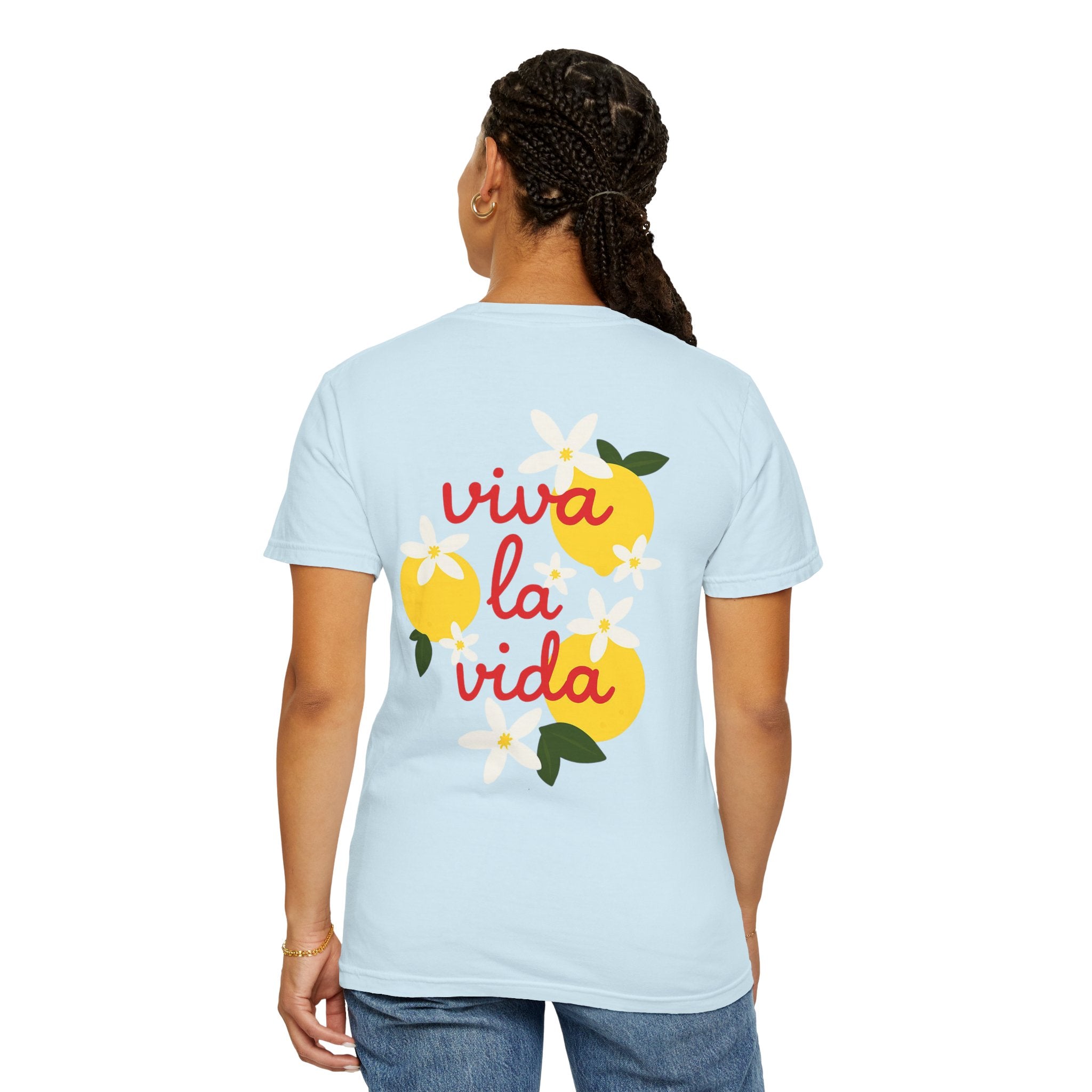 Viva La Vida Unisex T-Shirt – Sommer Vibes & Positive Energy | Bequemes Garment-Dyed Tee für Alltag & Freunde