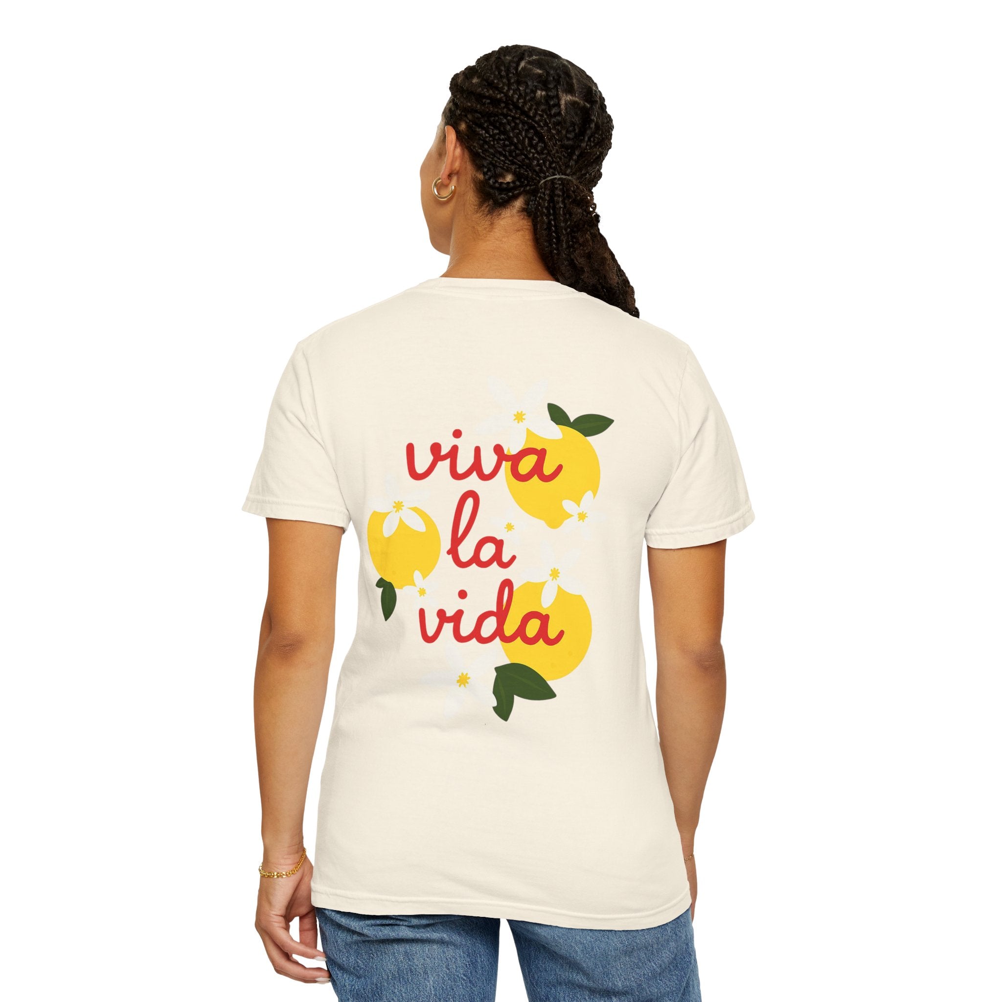 Viva La Vida Unisex T-Shirt – Sommer Vibes & Positive Energy | Bequemes Garment-Dyed Tee für Alltag & Freunde