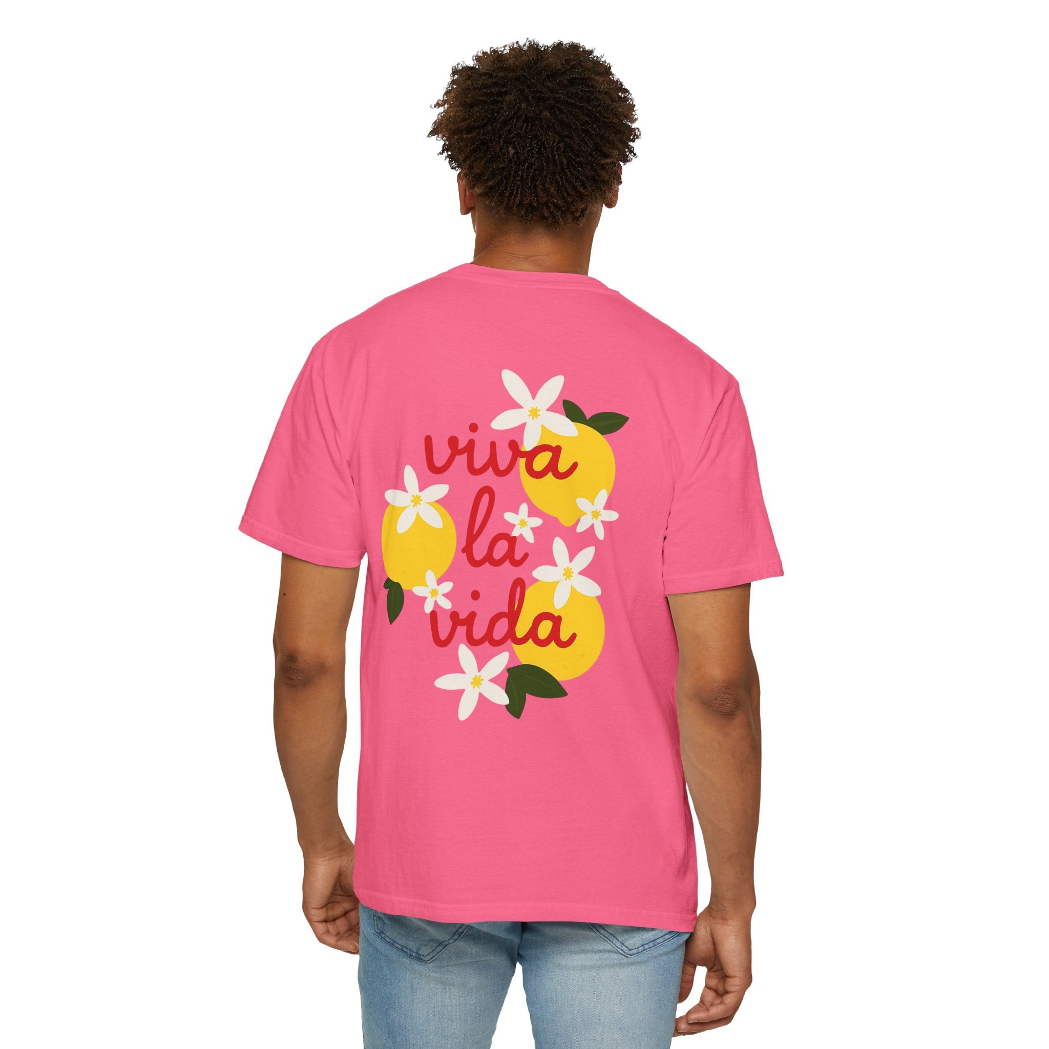 Viva La Vida Unisex T-Shirt – Sommer Vibes & Positive Energy | Bequemes Garment-Dyed Tee für Alltag & Freunde