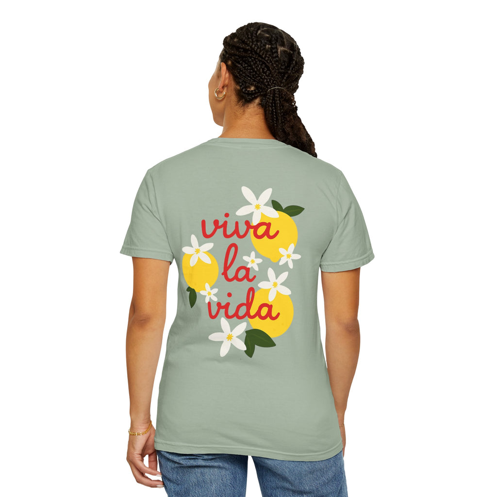 Viva La Vida Unisex T-Shirt – Sommer Vibes & Positive Energy | Bequemes Garment-Dyed Tee für Alltag & Freunde