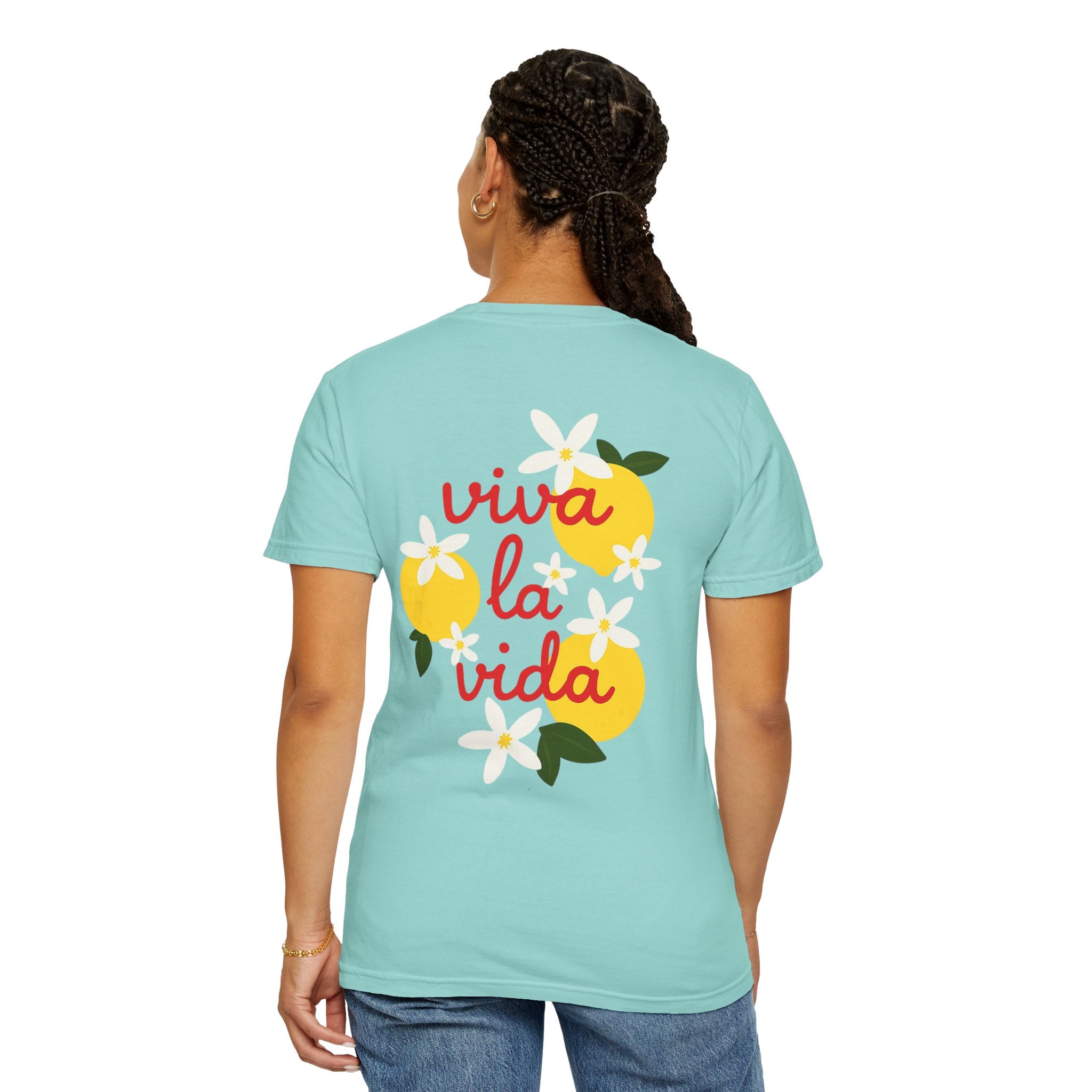 Viva La Vida Unisex T-Shirt – Sommer Vibes & Positive Energy | Bequemes Garment-Dyed Tee für Alltag & Freunde