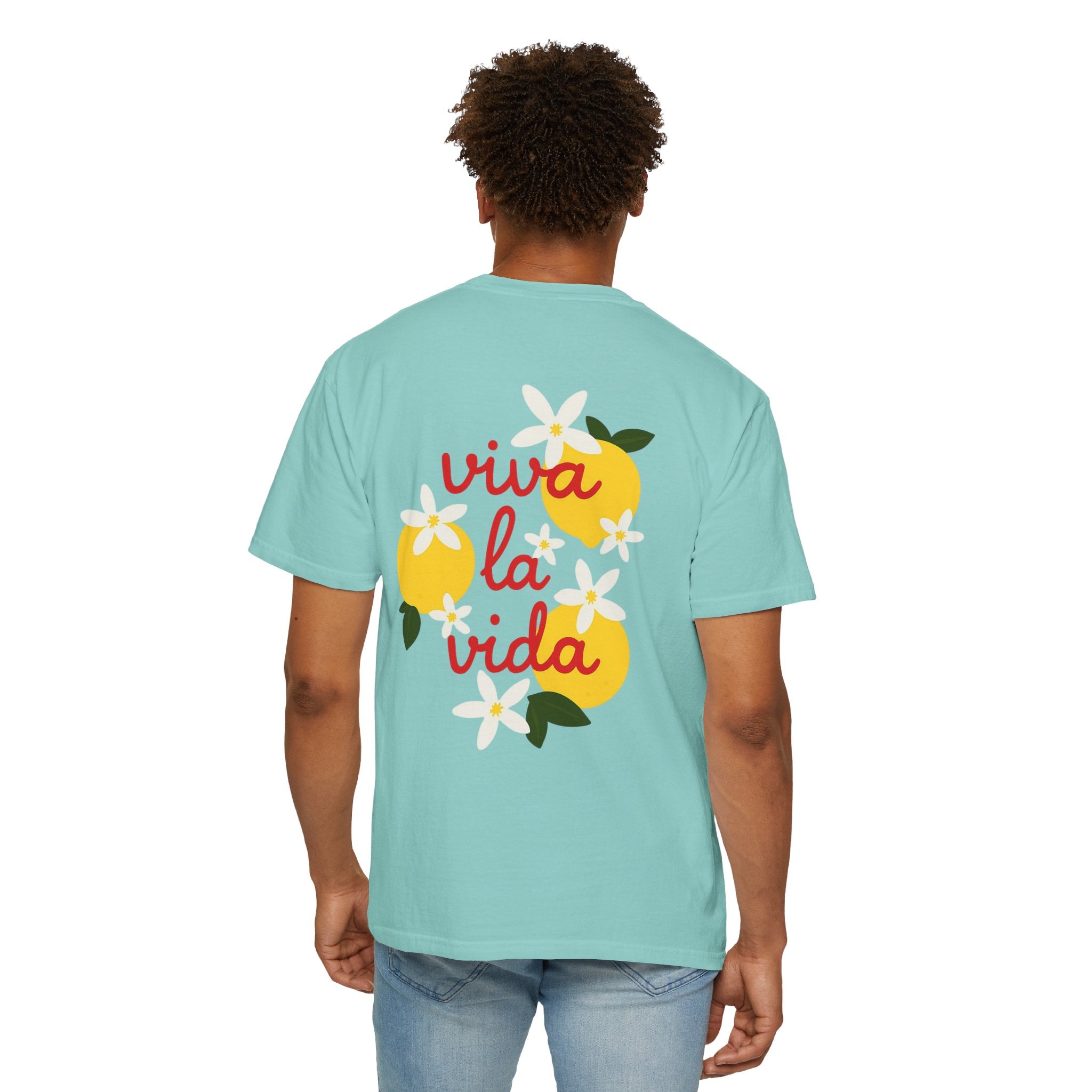 Viva La Vida Unisex T-Shirt – Sommer Vibes & Positive Energy | Bequemes Garment-Dyed Tee für Alltag & Freunde