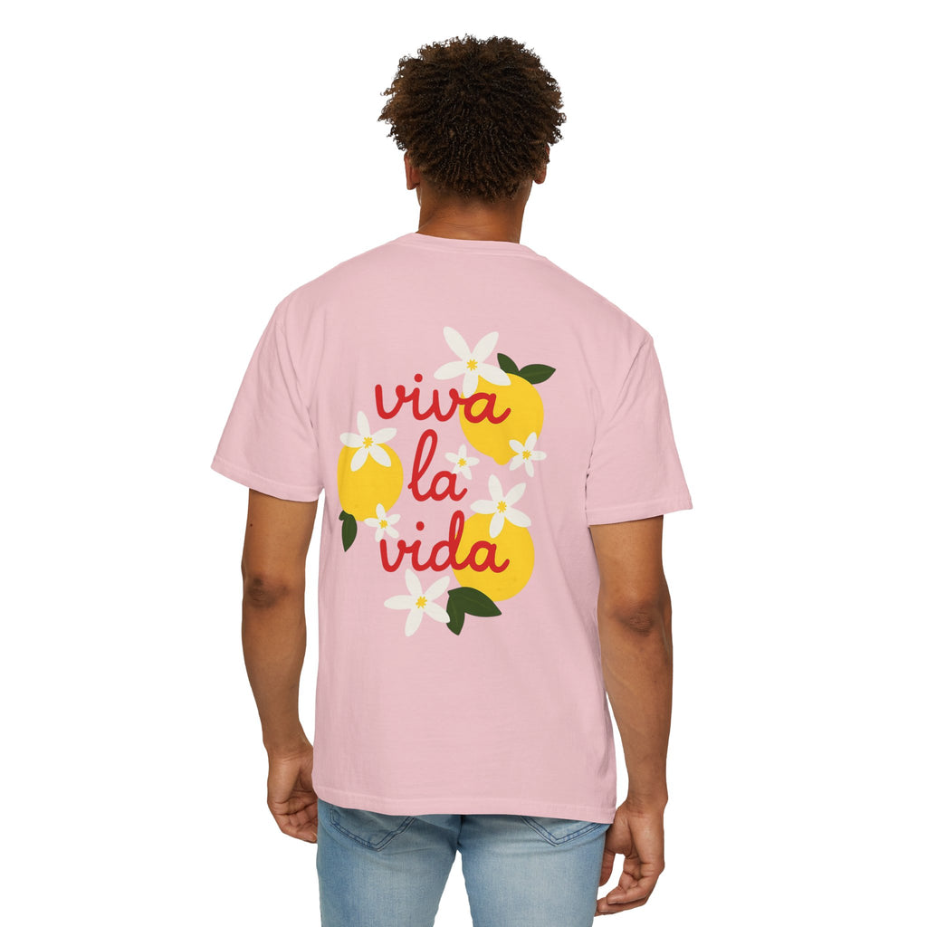 Viva La Vida Unisex T-Shirt – Sommer Vibes & Positive Energy | Bequemes Garment-Dyed Tee für Alltag & Freunde