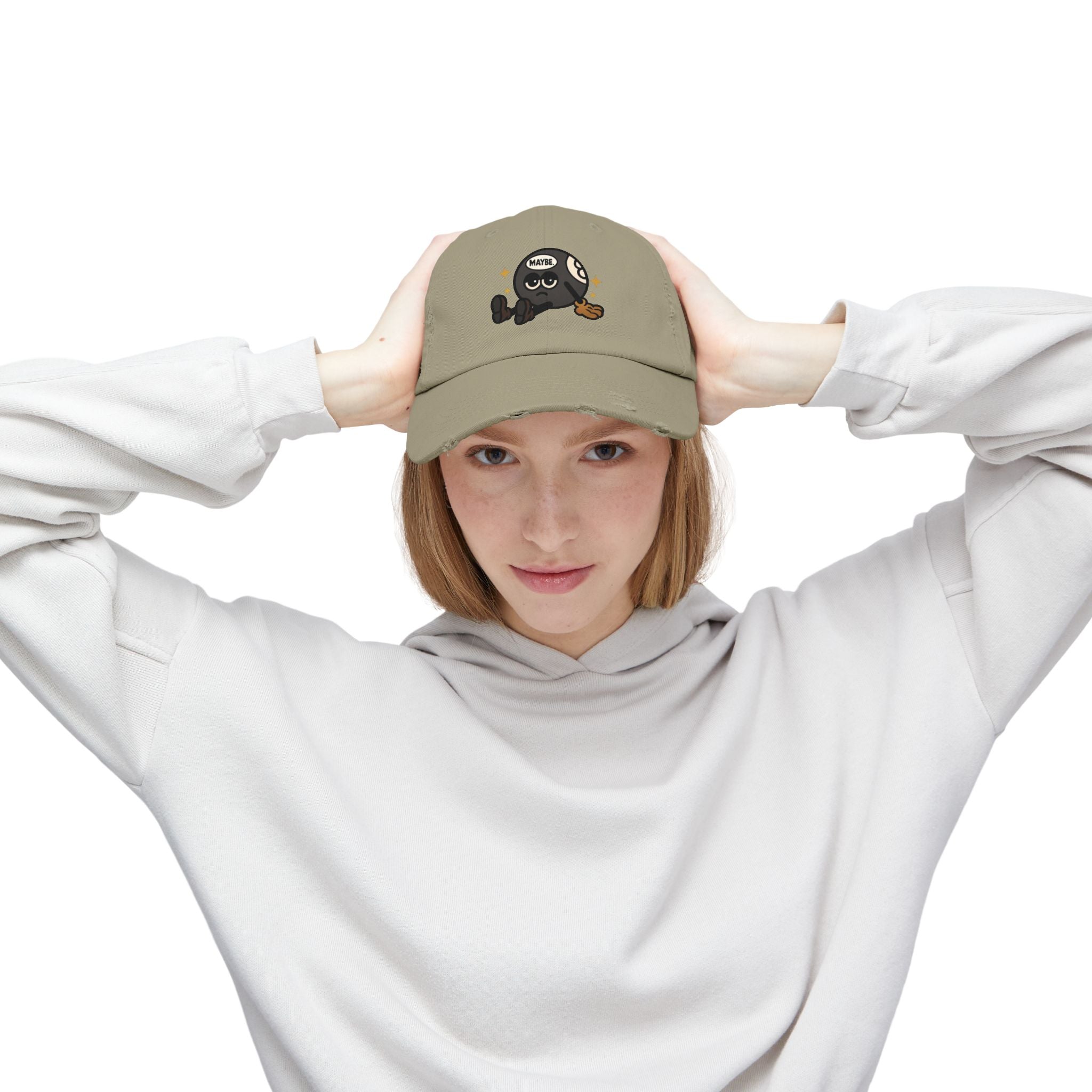 Quirky Unisex Distressed Cap – Trendy Freizeit-Basecap mit verspieltem Design