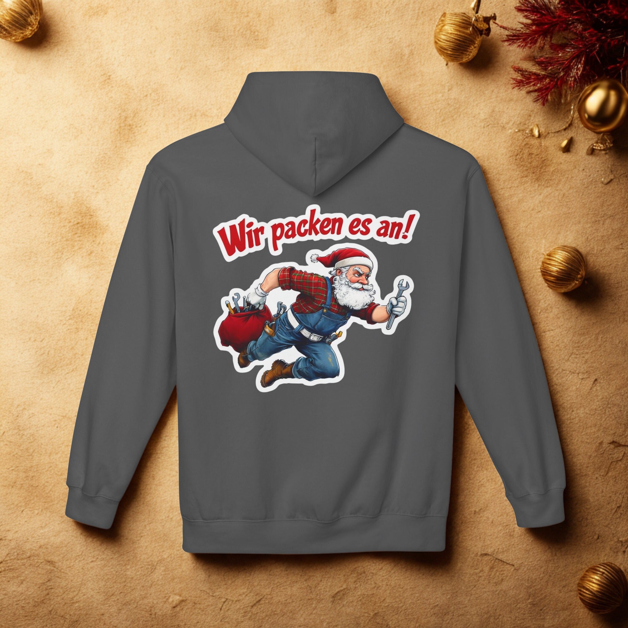 „Santa Claus ‚Wir packen es an!‘ – Lustiger Weihnachts-Pullover für die Feiertage“ - HappymodernDesigns 