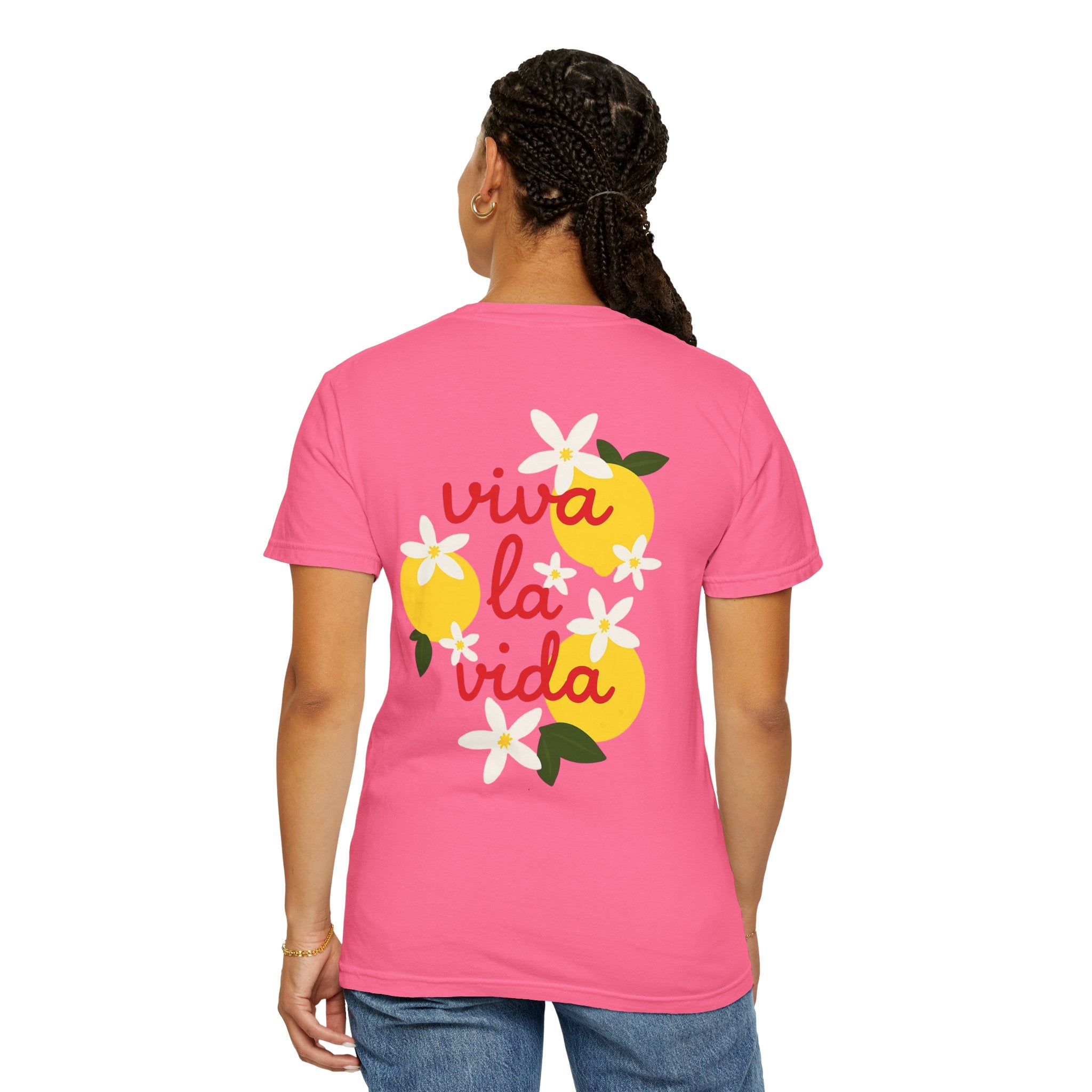 Viva La Vida Unisex T-Shirt – Sommer Vibes & Positive Energy | Bequemes Garment-Dyed Tee für Alltag & Freunde
