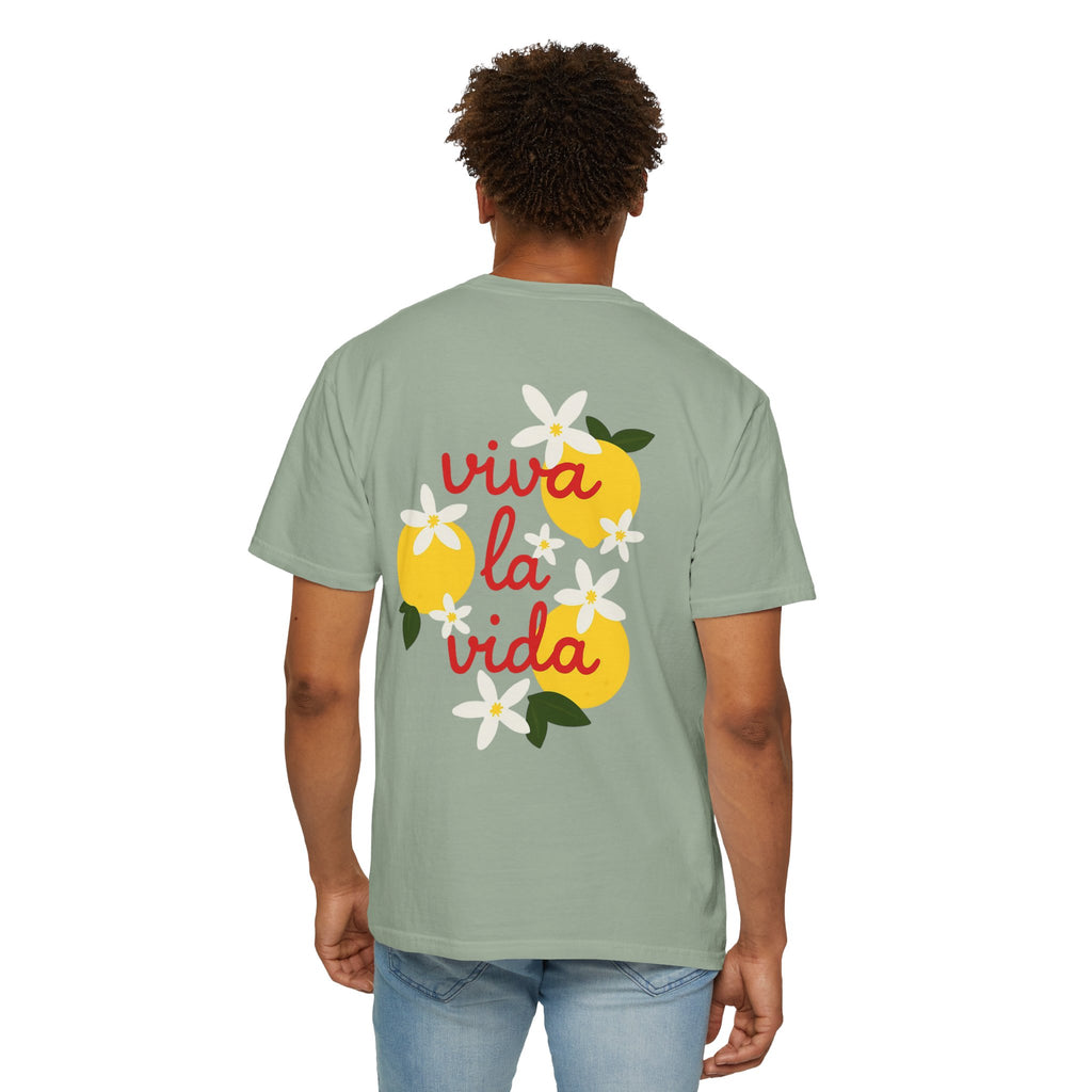 Viva La Vida Unisex T-Shirt – Sommer Vibes & Positive Energy | Bequemes Garment-Dyed Tee für Alltag & Freunde