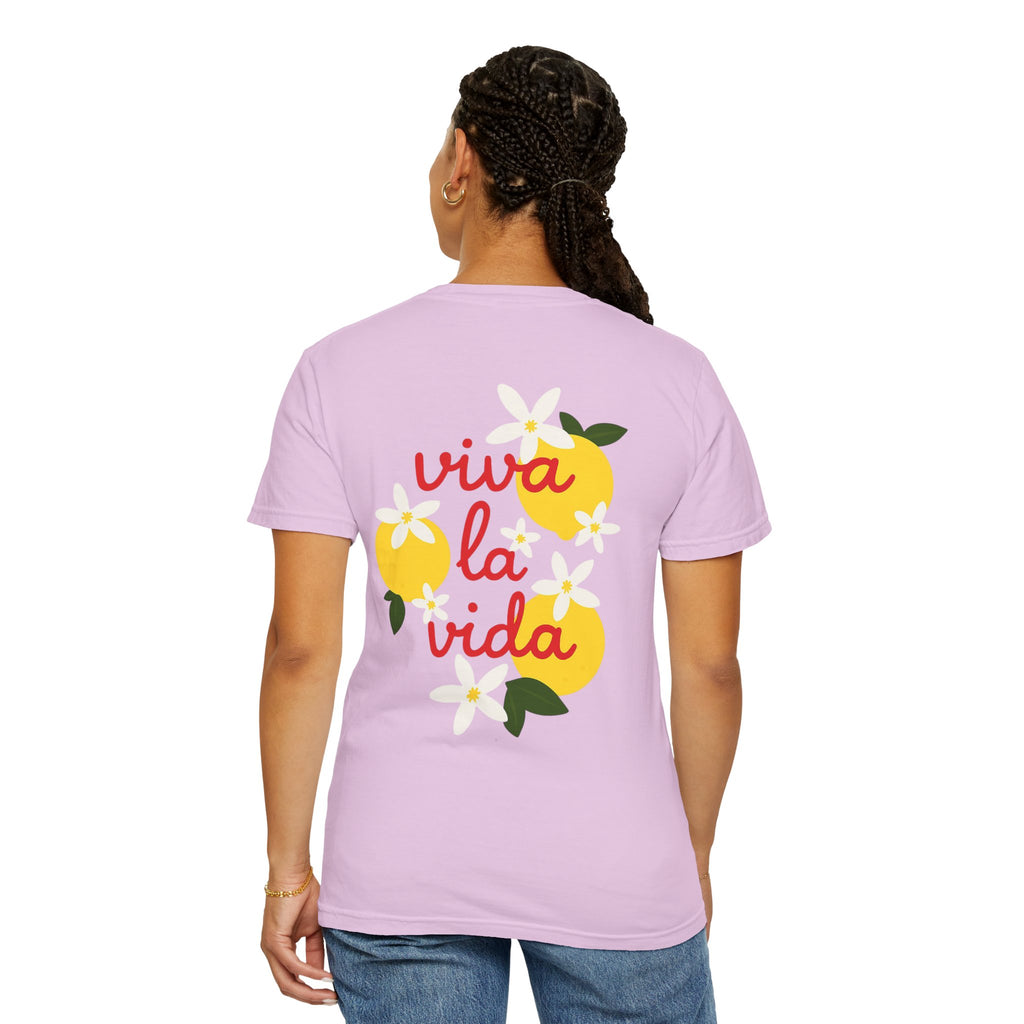 Viva La Vida Unisex T-Shirt – Sommer Vibes & Positive Energy | Bequemes Garment-Dyed Tee für Alltag & Freunde