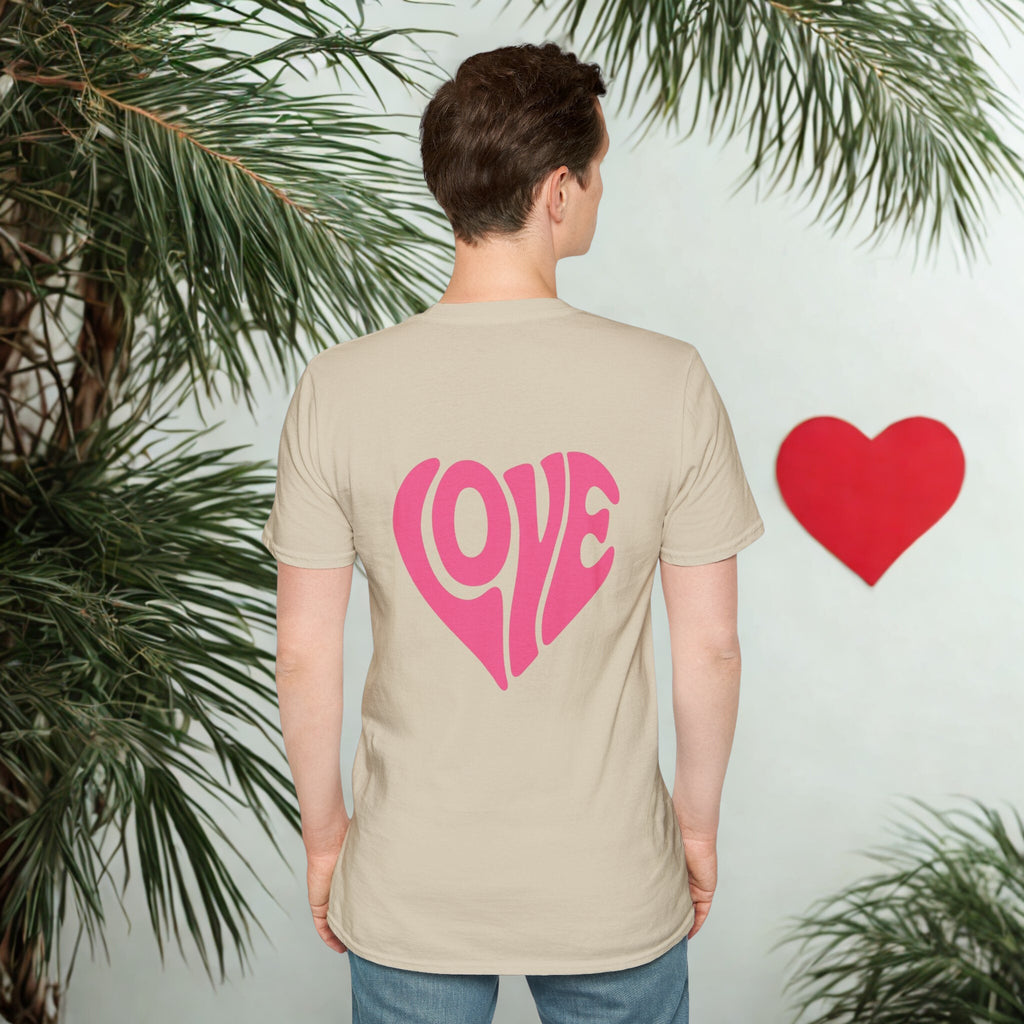 Vintage Love T-Shirt – Weiches Unisex Tee mit Herz-Design | Perfekt für Paare & Valentinstag - HappymodernDesigns 