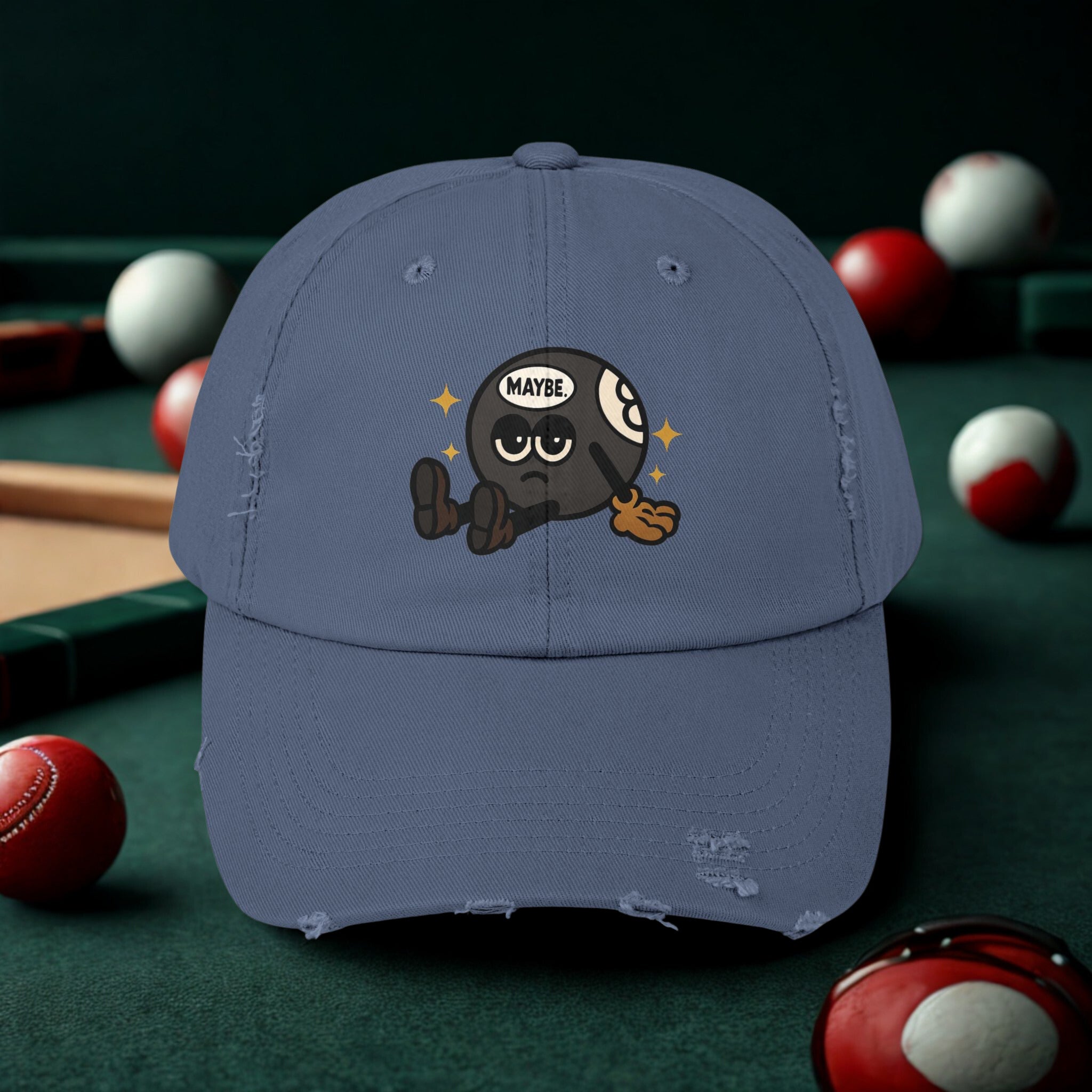 Quirky Unisex Distressed Cap – Trendy Freizeit-Basecap mit verspieltem Design - HappymodernDesigns 