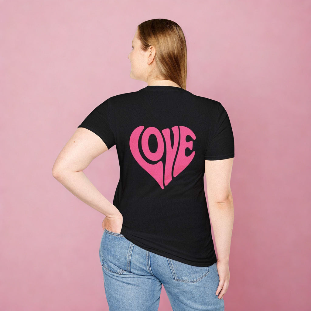 Vintage Love T-Shirt – Weiches Unisex Tee mit Herz-Design | Perfekt für Paare & Valentinstag - HappymodernDesigns 