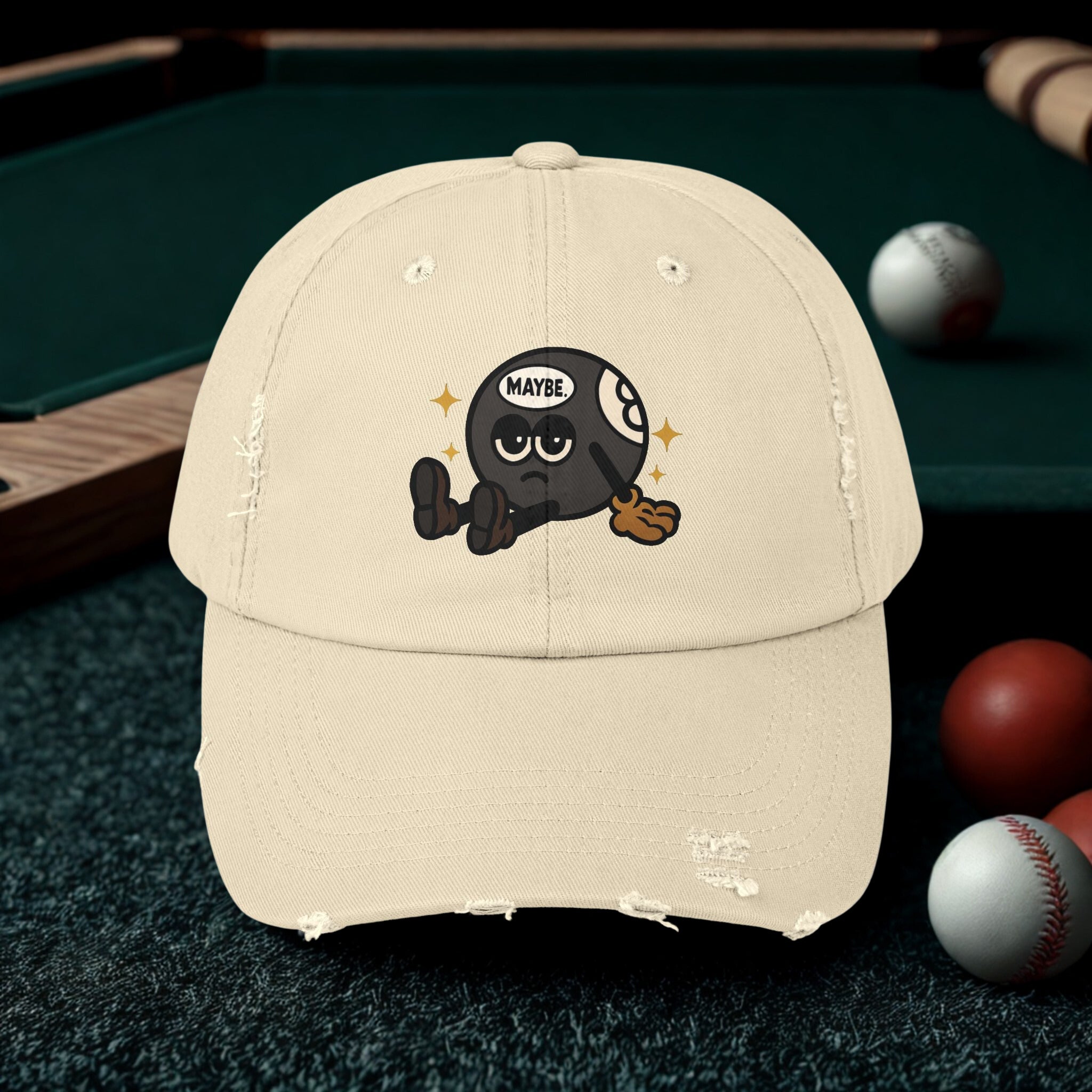 Quirky Unisex Distressed Cap – Trendy Freizeit-Basecap mit verspieltem Design - HappymodernDesigns 