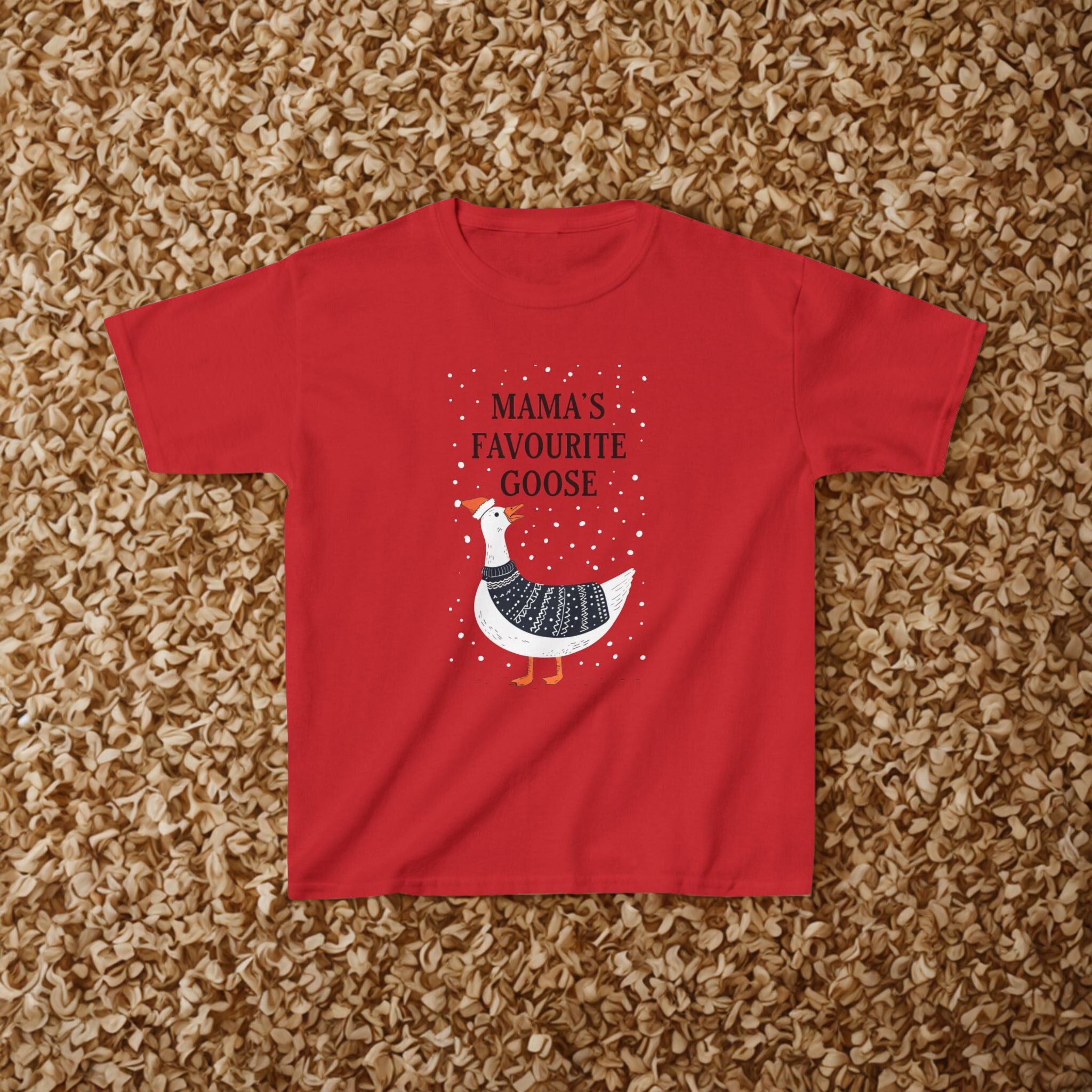 Kinder T-Shirt „Mama’s Favourite Goose“ – Süßes Gänse-Motiv Shirt für Kinder | Geschenkidee - HappymodernDesigns 