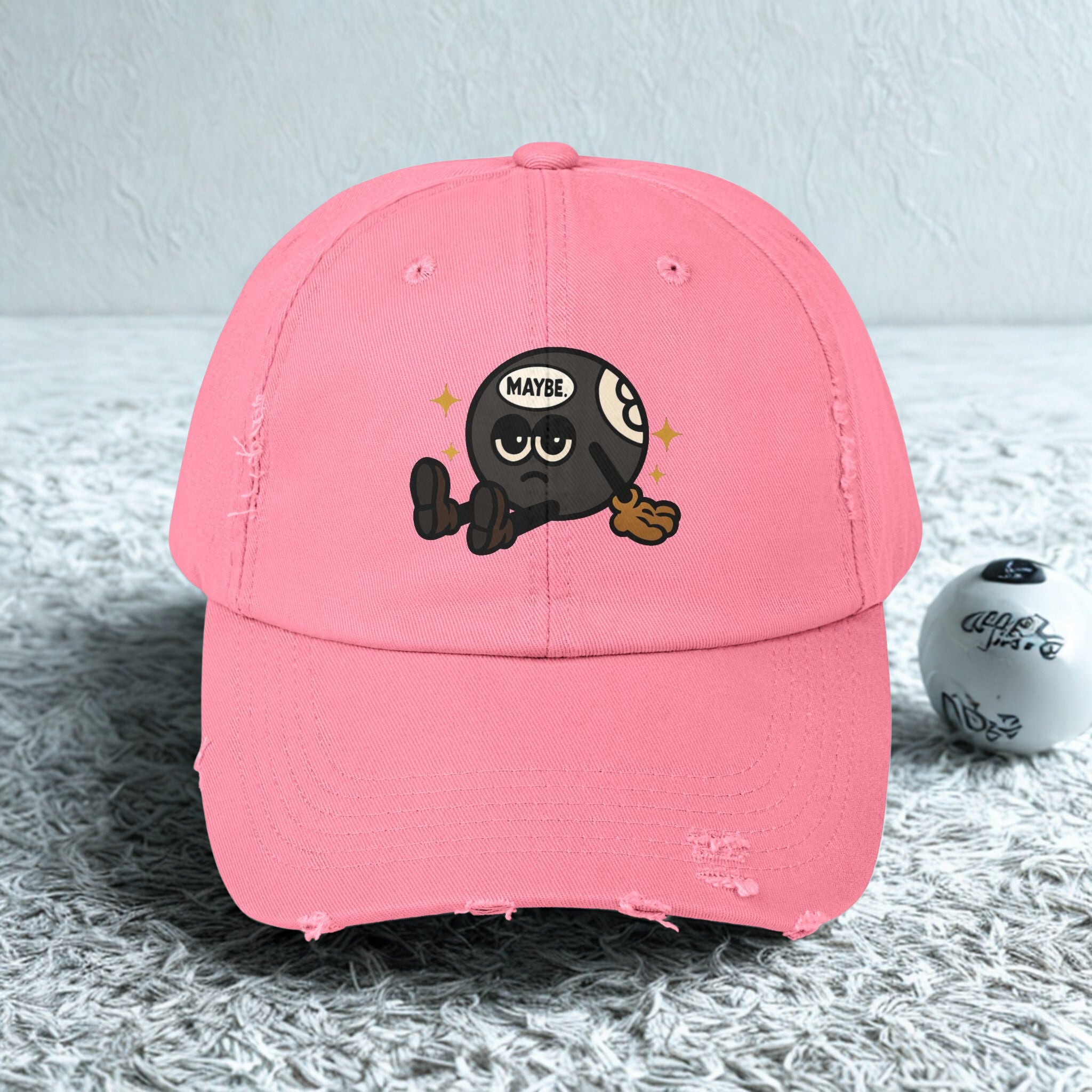 Quirky Unisex Distressed Cap – Trendy Freizeit-Basecap mit verspieltem Design - HappymodernDesigns 